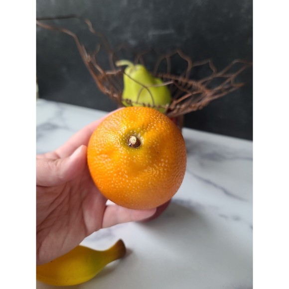 Vintage Faux Fruit In Wire Basket Home Decor - Picture 6 of 10